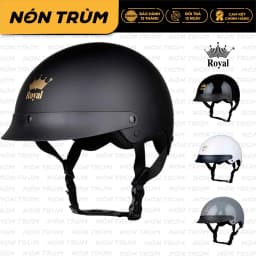 Thumbnail Mũ bảo hiểm xe máy nửa đầu Royal M162 có lưỡi trai dành cho cả nam và nữ chính hãng 1