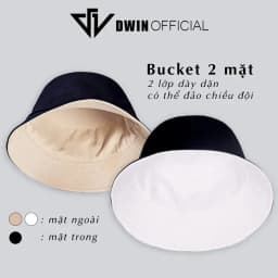 Thumbnail Mũ bucket DWIN tai bèo vành nón trơn cụp Unisex phù hợp nam nữ 2