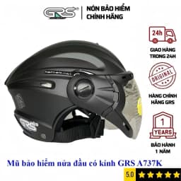 Thumbnail Mũ nón bảo hiểm nửa đầu có kính GRS A737K chính hãng nhiều màu 1
