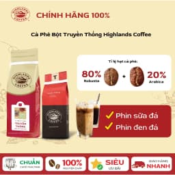 Thumbnail Mua 1 tặng 1 - Cà phê bột Truyền thống Highlands Coffee 1Kg Tặng 01 nón vải (quà tặng kèm đơn hàng) 1