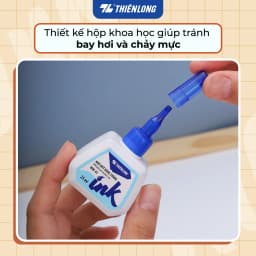 Thumbnail Mực bút lông bảng bôi được WBI-01 Thiên Long 3 màu, xanh/đỏ/đen, bơm tiện lợi, mực tươi, khô nhanh, tiêu chuẩn quốc tế 4