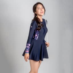 Thumbnail Muse Naila Đồ bơi nữ liền thân váy tay dài chống nắng SOBIE 4
