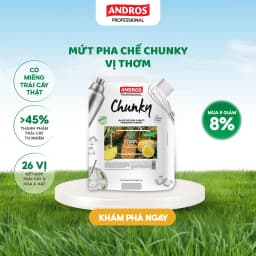 Thumbnail Mứt Pha Chế Thơm - Có miếng trái cây thật - Nguyên liệu pha chế - ANDROS CHUNKY - 1kg 1
