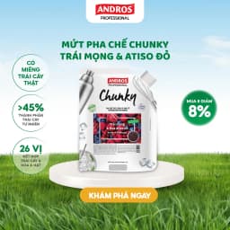 Thumbnail Mứt Pha Chế Trái mọng & Hoa Atiso đỏ - Có miếng trái cây thật - Nguyên liệu pha chế - ANDROS CHUNKY - 1kg 1