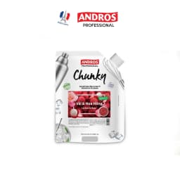 Thumbnail Mứt Pha Chế Vải & Hoa hồng - Có miếng trái cây thật - Nguyên liệu pha chế - ANDROS CHUNKY - 1kg 3
