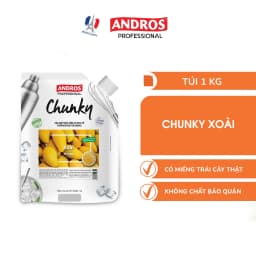 Thumbnail Mứt Pha Chế Xoài - Có miếng trái cây thật - Nguyên liệu pha chế - ANDROS CHUNKY - 1kg 2