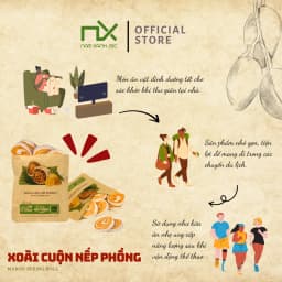 Thumbnail Nam Xanh Xoài Cuộn Nếp Phồng túi 40g 1