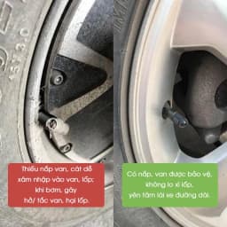 Thumbnail Nắp van lốp ô tô chụp bảo vệ van xe hơi, phụ kiện oto Tâm Luân 1