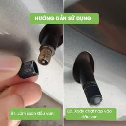 Thumbnail Nắp van lốp ô tô chụp bảo vệ van xe hơi, phụ kiện oto Tâm Luân 3