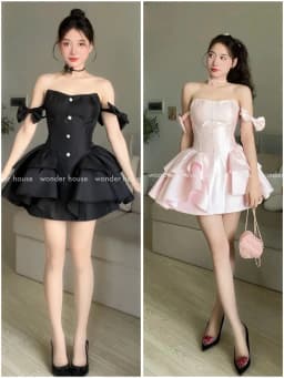 Thumbnail Nari Dress Wonderhouse Đầm thiết kế cup ngực dáng xòe công chúa chất vải dày dặn dự tiệc, dạo phố nữ tính sang trọng 1