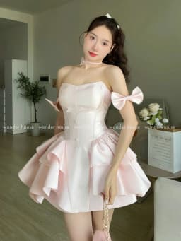 Thumbnail Nari Dress Wonderhouse Đầm thiết kế cup ngực dáng xòe công chúa chất vải dày dặn dự tiệc, dạo phố nữ tính sang trọng 3