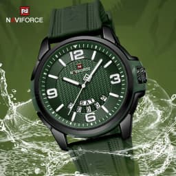 Thumbnail NAVIFORCE Mới Đồng Hồ quartz Nam Dây silicone Chống Thấm Nước Kiểu Dáng Doanh Nhân 3