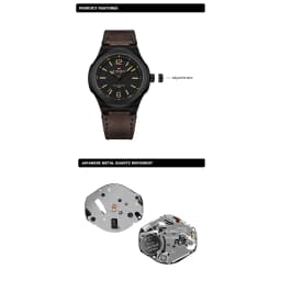 Thumbnail Naviforce NF9233 Nam Thương Hiệu Sang Trọng Chống Thấm Nước Thông Thường Dây Đeo PU Thể Thao Quân Sự Đồng Hồ Thạch Anh Chính Hãng 4