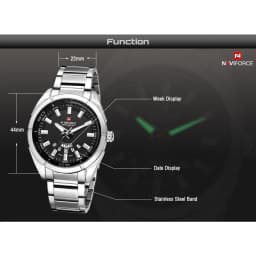Thumbnail Naviforce Đồng Hồ quartz Chống Thấm Nước 30m Chất Liệu Thép Không Gỉ Phong Cách Doanh Nhân Cho Nam 4
