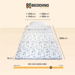 Thumbnail Nệm Bông Ép Gấp 3 K-Bedding By Everon MTP lớp vải tencel thoáng mát, nệm cứng cao 9cm, bảo hành 5 năm, màu ngẫu nhiên 4