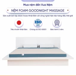 Thumbnail Nệm Foam Goodnight Massage 9cm, Đệm Foam Vua Nệm, Cấu Trúc Lượn Sóng, Duy Trì Tư Thế Nằm, Chứng nhận CertiPur-US 3