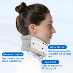 Thumbnail Nẹp cổ VELPEAU mềm mại hỗ trợ giảm đau và giảm áp lực cột sống cho nam và nữ 2