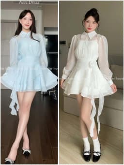Thumbnail Nesi Dress Wonderhouse Đầm thiết kế sơ tay dài dáng xòe tua rua chất vải dày dặn dự tiệc, dạo phố sang trọng nữ tính 1