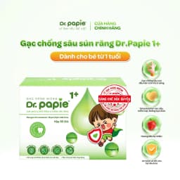 Thumbnail [NEW] Gạc Chống Sún Răng DR.PAPIE 1+ Vệ Sinh Răng Miệng Cho Bé Từ 1 Tuổi  - 30Gói/Hộp 1