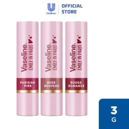 Thumbnail [New] Son màu dưỡng môi Vaseline Emily In Paris 3g (Parisian Pink / Rouge Romance/ Nude Nouveau) 1
