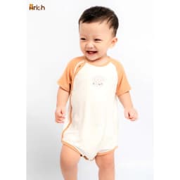 Thumbnail Newborn - 18 tháng , Body chip cộc tay cài lệch Arich phối hình in cho bé trai, bé gái 2