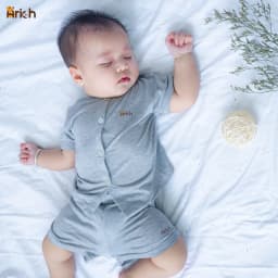 Thumbnail Newborn-18 tháng,Bộ cộc tay cài thẳng vải sợi tre cao cấp 3