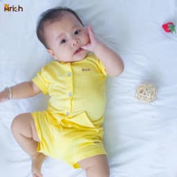 Thumbnail Newborn-18 tháng,Bộ cộc tay cài thẳng vải sợi tre cao cấp 4