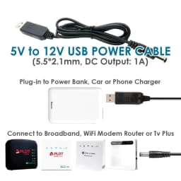 Thumbnail Nguồn Dự phòng cho Modem Wifi, Usb Power Cab,le 5v to 9v 12v 5.5mm 2.1mm Adapter -SGALAS 2