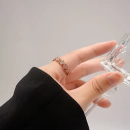 Thumbnail Nhẫn bạc nữ CDE Stone Attach Chrysanthemum Ring CDE8044RG - Nhẫn bạc nữ Lamy 4