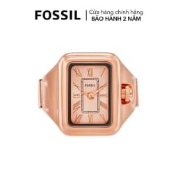 Thumbnail Nhẫn đồng hồ nữ Fossil RAQUEL WATCH RING ES5345 dây thép không gỉ - màu vàng hồng 3