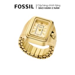 Thumbnail Nhẫn đồng hồ nữ Fossil RAQUEL WATCH RING ES5343 dây thép không gỉ - màu vàng 1
