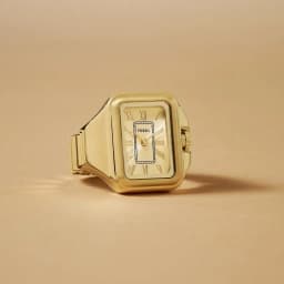 Thumbnail Nhẫn đồng hồ nữ Fossil RAQUEL WATCH RING ES5343 dây thép không gỉ - màu vàng 3