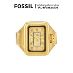 Thumbnail Nhẫn đồng hồ nữ Fossil RAQUEL WATCH RING ES5343 dây thép không gỉ - màu vàng 4