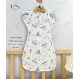 Thumbnail Nhộng chũn thông hơi IQKAO TAY MỞ chất liệu mềm mại, thoáng mát, co giãn khóa 2 chiều cho bé 3-7kg Zeloo 3