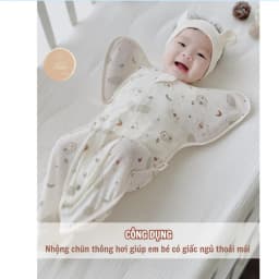 Thumbnail Nhộng Chũn Thông Hơi Xuất Hàn Cho Bé IQKAO – Co Giãn 2 Chiều Mềm Mại Thoáng Khí – Ngủ Ngon Không Giật Mình 2