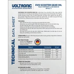 Thumbnail Nhớt Hộp Số Xe Tay Ga Voltronic EVO Scooter Gear Oil 80w90 120ml 1