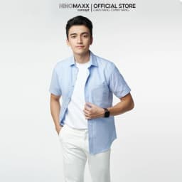Thumbnail Ninomaxx Áo Sơ Mi Nam chất liệu cotton form Slim tay ngắn Fit 2105022 3