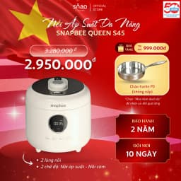 Thumbnail Nồi Áp Suất Đa Năng SNAPBEE Queen S45_2 Lòng Nồi_2 Chế Độ_Công Nghệ Nấu Chậm Hiện Đại [Snap Kitchen] 1