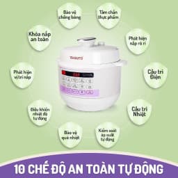 Thumbnail Nồi Áp Suất Điện Đa Năng Masuto PC05 10in1  Van Xả Tự Động Kho Hầm Nhừ Nấu Cơm Nấu Lẩu Đa Năng Có Nấu Mở Nắp 4