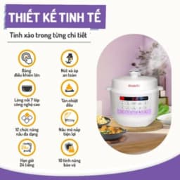 Thumbnail Nồi áp suất điện đa năng Masuto MS PC05 10 chức năng nấu, chế độ nấu mở nắp riêng biệt, bảo hành 12 tháng 1 đổi 1 4