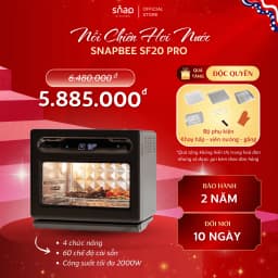 Thumbnail Nồi Chiên Hơi Nước Snapbee SF20 PRO–Dung Tích 20L–Công Nghệ Đột Phá–56 Chế Độ Nấu–Phụ Kiện Inox 316 [Snap Kitchen] 2
