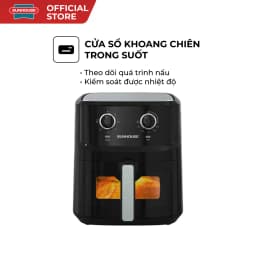 Thumbnail Nồi chiên không dầu 6.5L SUNHOUSE SHD4030 - Công nghệ Rapid Air giảm tới 80% dầu mỡ - Khoang chiên trong suốt 3