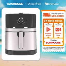 Thumbnail Nồi chiên không dầu 6L Sunhouse SHD4027 - Chiên gà vịt nguyên con - Hẹn giờ tới 60 phút, tự ngắt khi quá nhiệt 1