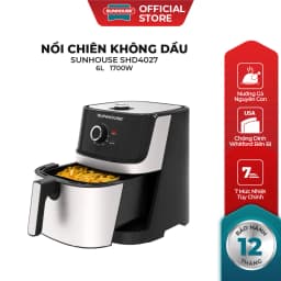 Thumbnail Nồi chiên không dầu 6L Sunhouse SHD4027 - Chiên gà vịt nguyên con - Hẹn giờ tới 60 phút, tự ngắt khi quá nhiệt 3