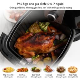 Thumbnail Nồi chiên không dầu cao cấp FujiE AF7 - 7.5L - Hàng chính hãng - Bảo hành điện tử 24 tháng 4