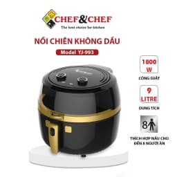 Thumbnail Nồi Chiên Không Dầu CHEF&CHEF 9L (YJ-993) – Mặt Kính Sang Trọng, Tay Đảo Tiện Lợi 1