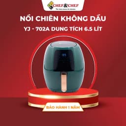 Thumbnail Nồi Chiên Không Dầu Điện Tử CHEF&CHEF 6.5L YJ-702A – Hiện Đại, Dễ Dùng, Chiên Nướng Giòn Ngon 1