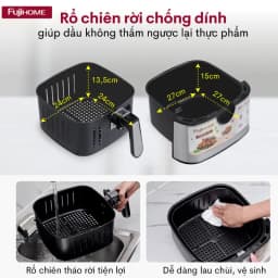 Thumbnail Nồi chiên không dầu FUJIHOME A9 dung tích 9.2 lít - Công suất 1800W - Bảo hành điện tử toàn quốc 2