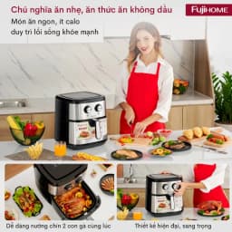 Thumbnail Nồi chiên không dầu FUJIHOME A9 dung tích 9.2 lít - Công suất 1800W - Bảo hành điện tử toàn quốc 4