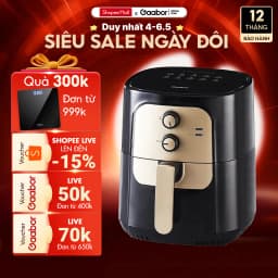 Thumbnail Nồi chiên không dầu GAABOR 6.5 lít AF65M-BK01A dung tích lớn, công suất mạnh 1400W nồi chiên đa năng 1